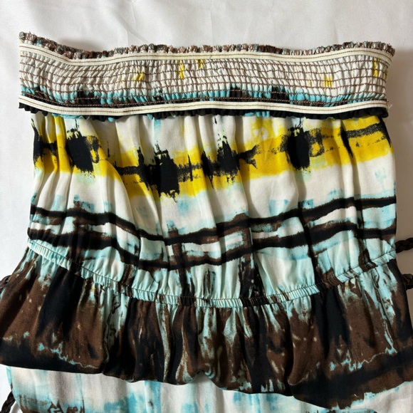 Speechless Strapless Maxi Dress Tie-Dye Relaxed Ruffle Hem Multicolor Size Small - Picture 15 of 15